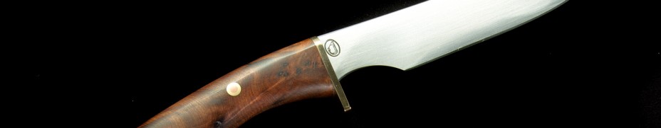 Knife with brass guard